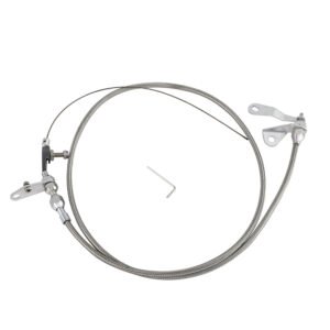 For Ford C4 Stainless Braided Kick Down Cable Transmission Kickdown Trans C-4 Detent